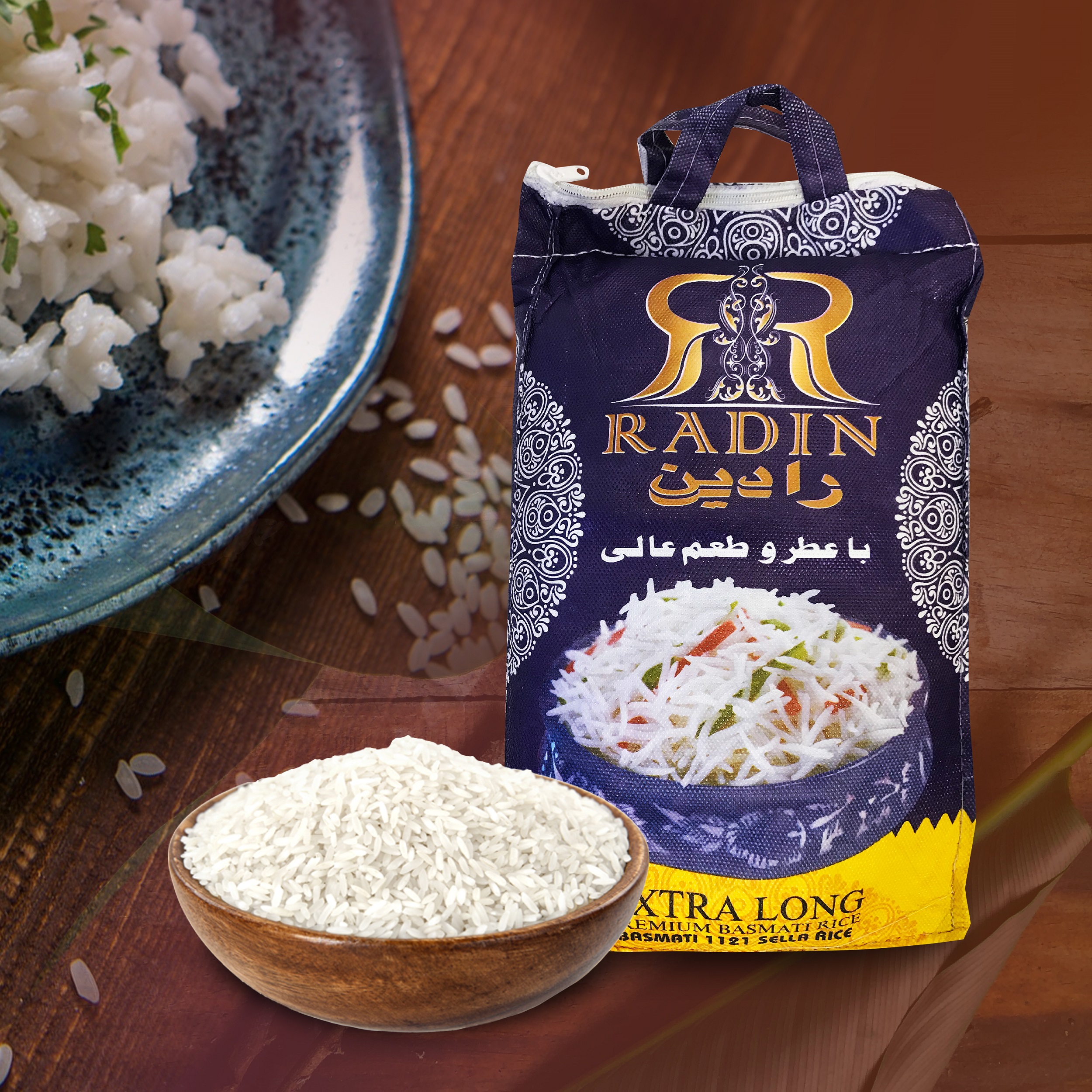 Radin extra long basmati rice bag
